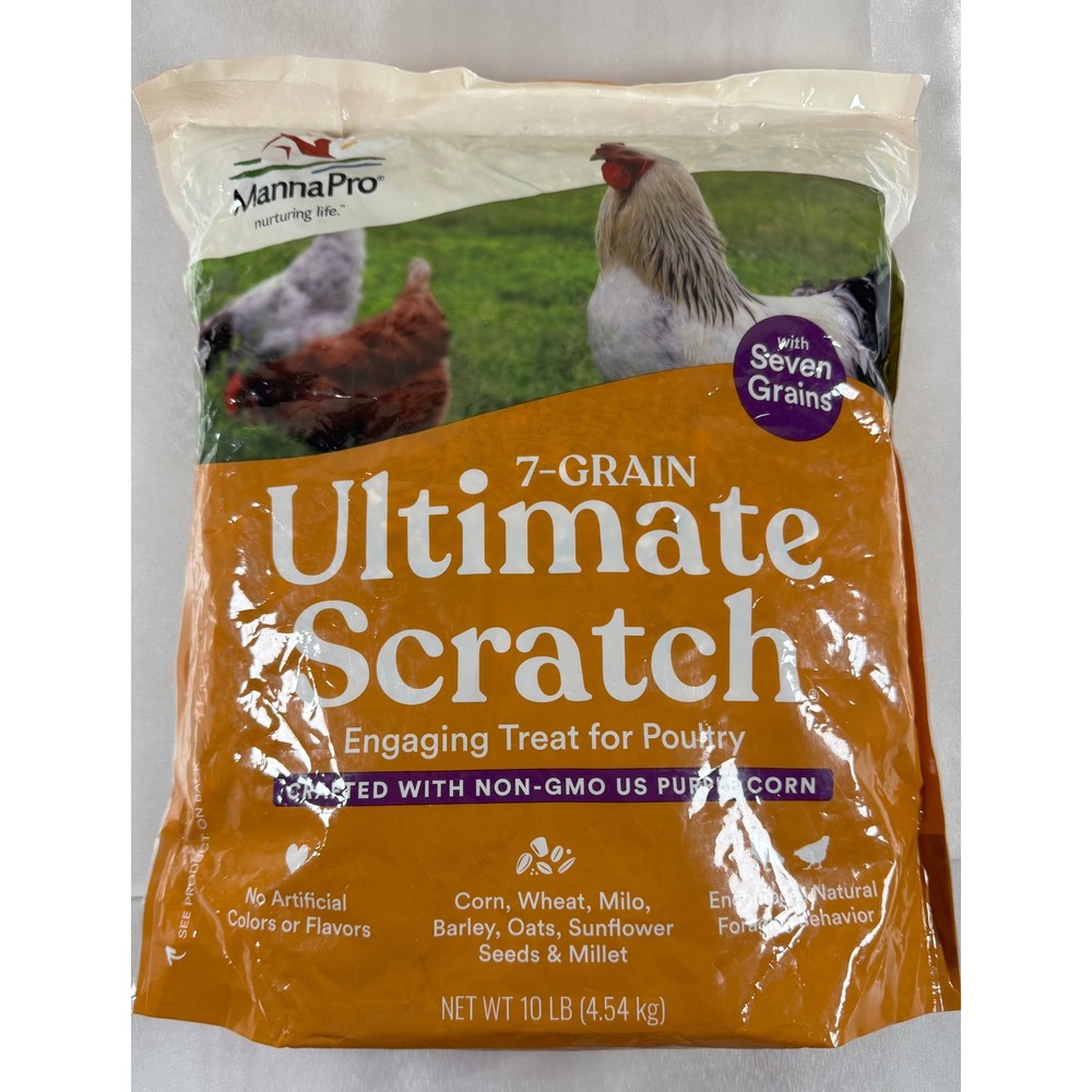 Manna Pro 7-Grain Ultimate Scratch Poultry Treat Non-GMO Purple Corn 10 lb Bag